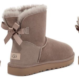 New UGG Mini Bailey Bow II Genuine Shearling Boot